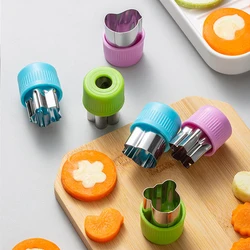 Kitchen Star Heart-shaped Vegetable Cutter Plastic Handle Portable Cooking Tools Stainless Steel Fruit Cutting Kitchen Utensils