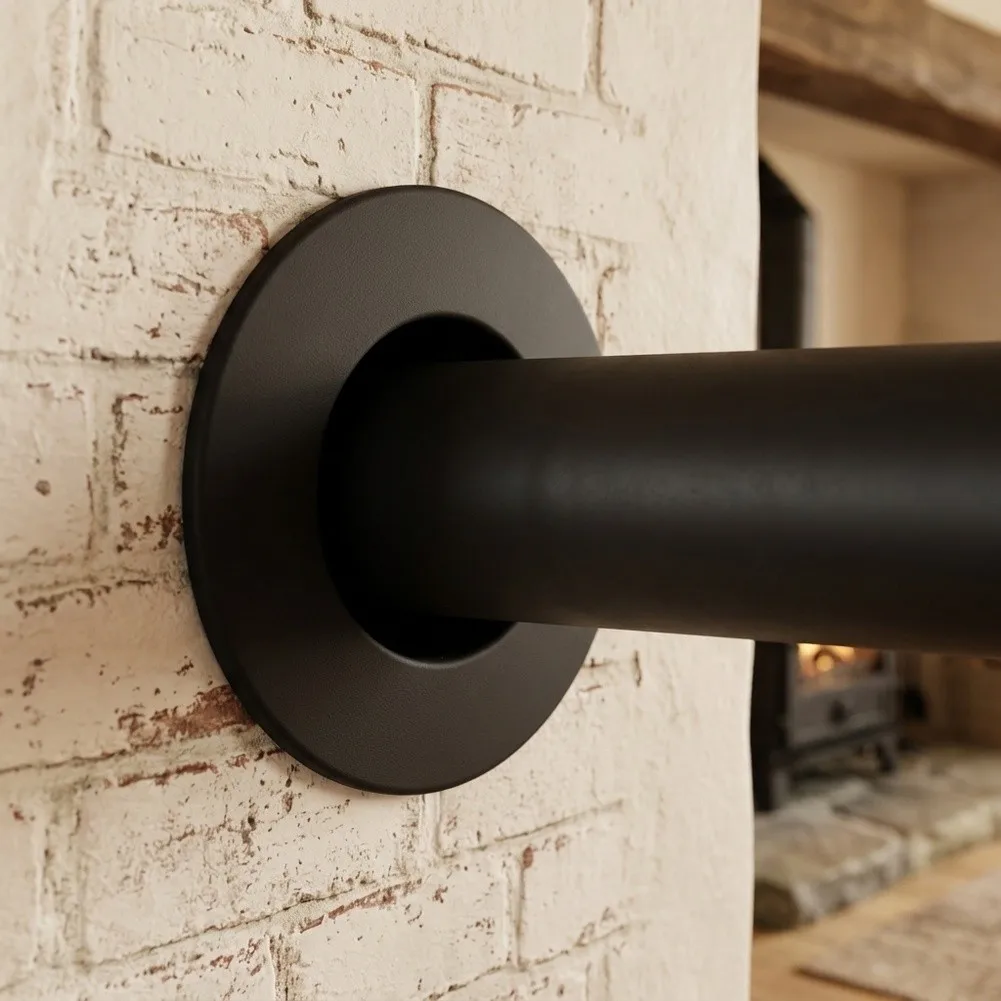 Heating Stove Insert Cast Iron Flue Pipe For Winter Heating Long-lasting Durability Radiant Warmth Output Stylish Aesthetic Look