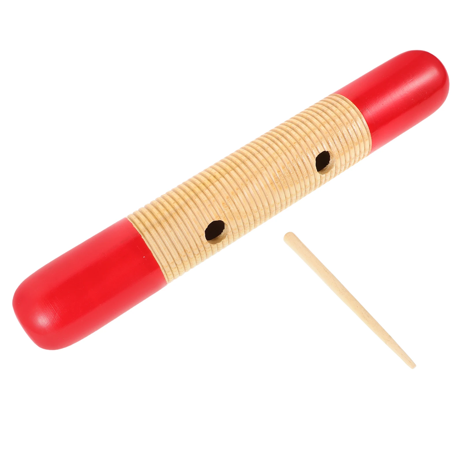 

Colorful Wooden Guiro Frog Sound Tube Musical Instrument Kids Fish Shaped Percussion Toy Educational Music Class Rhythm Handheld