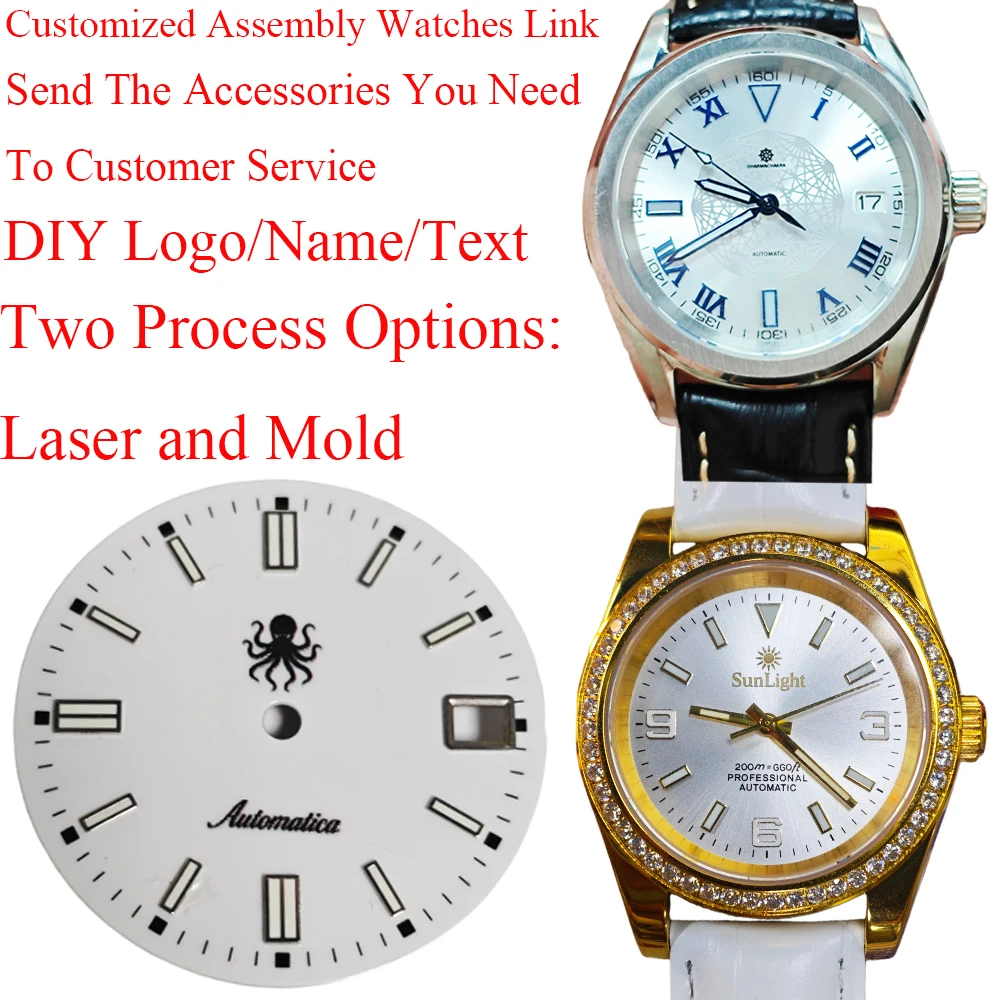 

Assembled watch customization DIY Logo/Name/texe Personal/Team Customization Couple Manual/Electronic/Mechanical Watch