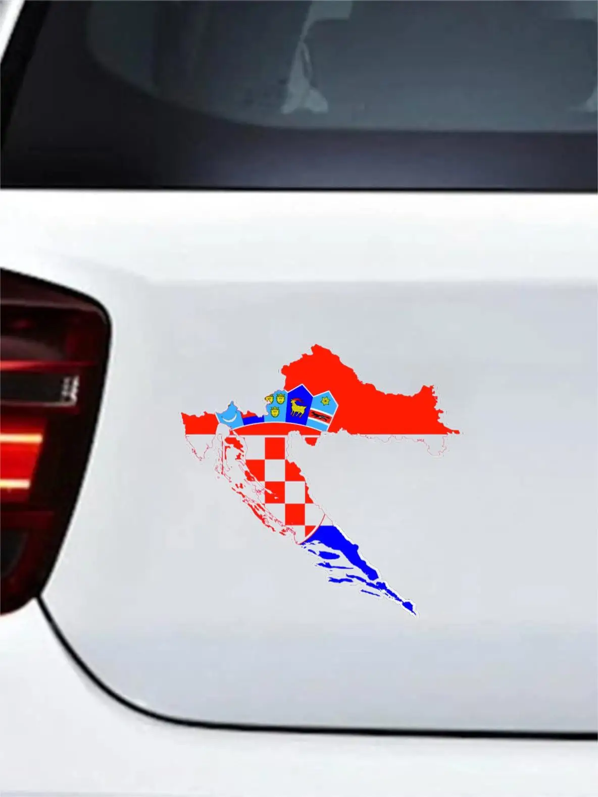 Sticker Decal Emblem Flag Flag Map Map Croatia-Phone Bumper Guitar Truck Window Anti Scratch Exterior Parts Exterior Decor