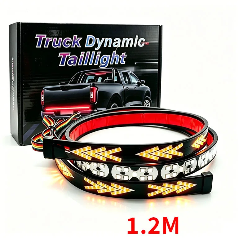Car Rear Lamp with RGB Sequential Light Flow for Brake Turn and Running Light Applications and Weather Resistance