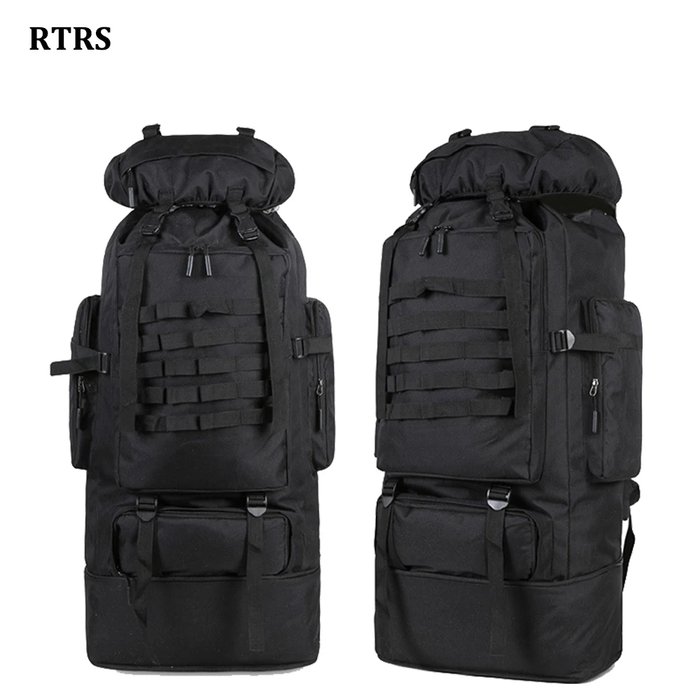 

70L 100L Outdoor Camping Backpack Men Waterproof Bag Extensible Black Hiking Cycling Large Capacity Travel Women Backpack