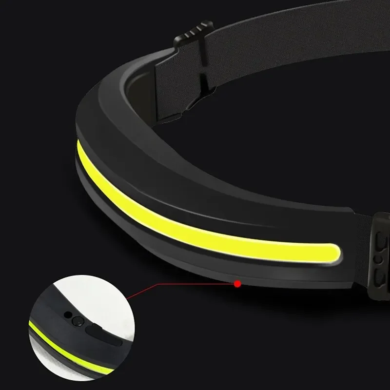Portable COB Headlamp with Red and White Light
