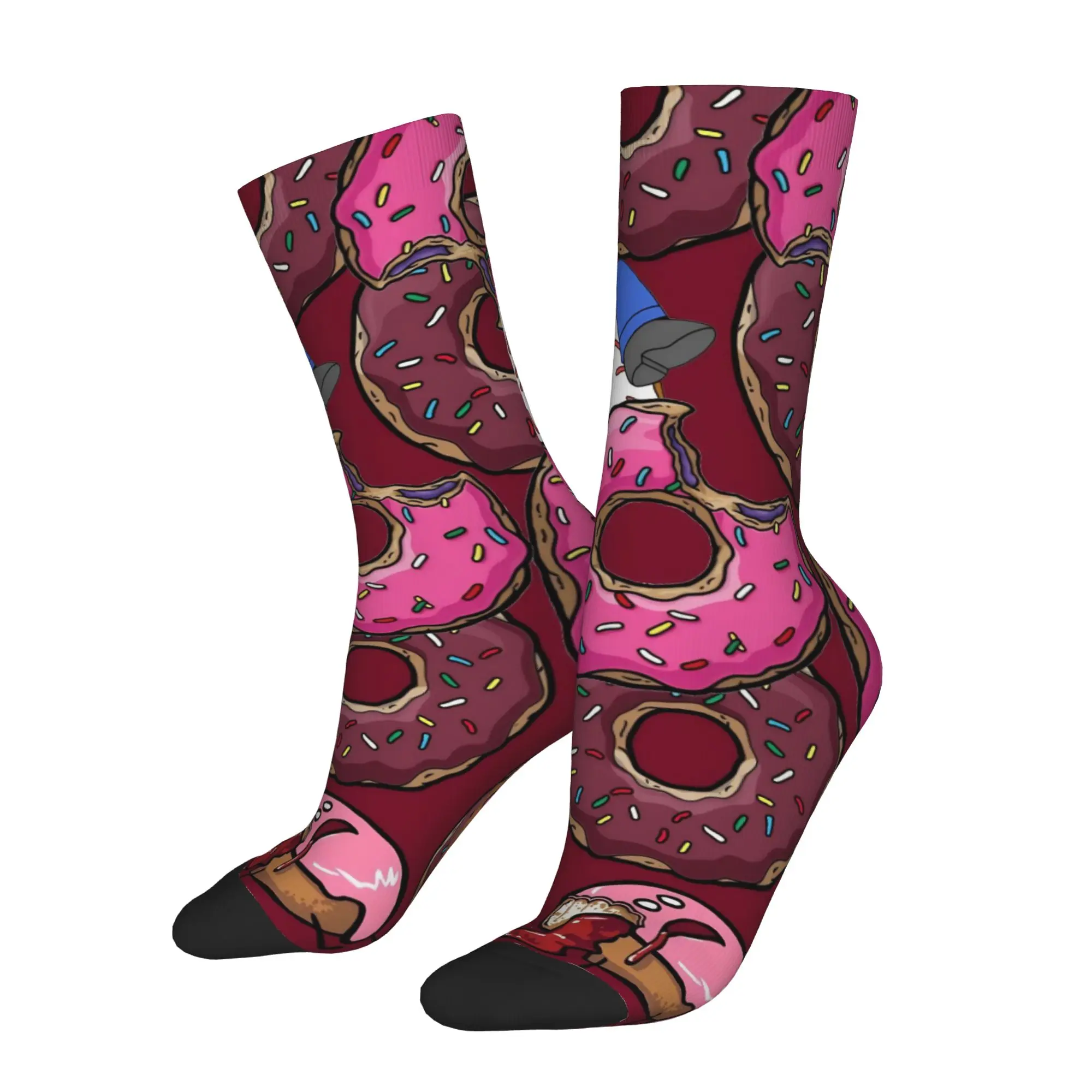 Winter Warm Casual Women Men Cartoon S-Simpsons Socks  Sweat Absorbing Middle Tube Socks