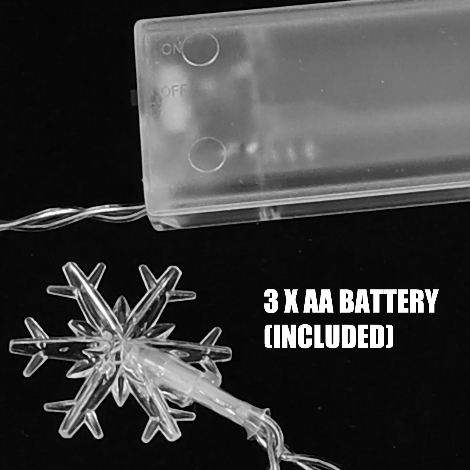 

1Pcs Christmas Light String Simple Structure Design for Tree Floor Fence Roof Decor White Light String Festival Party Decor