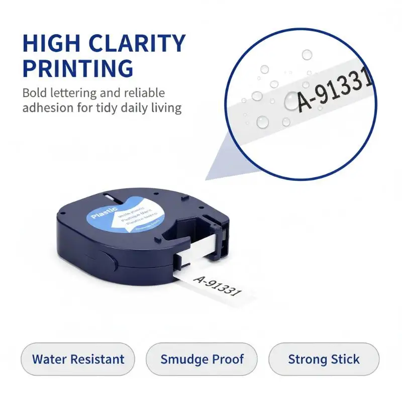 Compatible Dymo LT Label Tapes Clear Print Multi Color For Home Office Inventory Sorting Fits LT200 LT100H LT100T LT2000