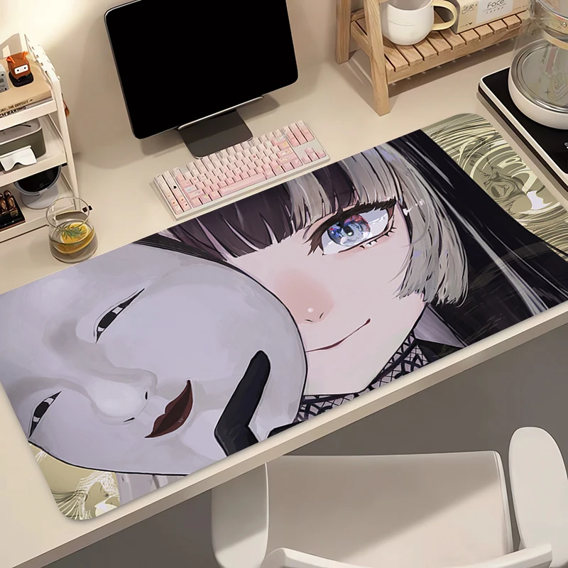 Gaming Keyboard Rug Laptop Kawaii Anime Girl Mouse Pad Hololive Juufuutei Raden Desktop Mouse Mat PC Gamer Cabinet Cute Mousepad