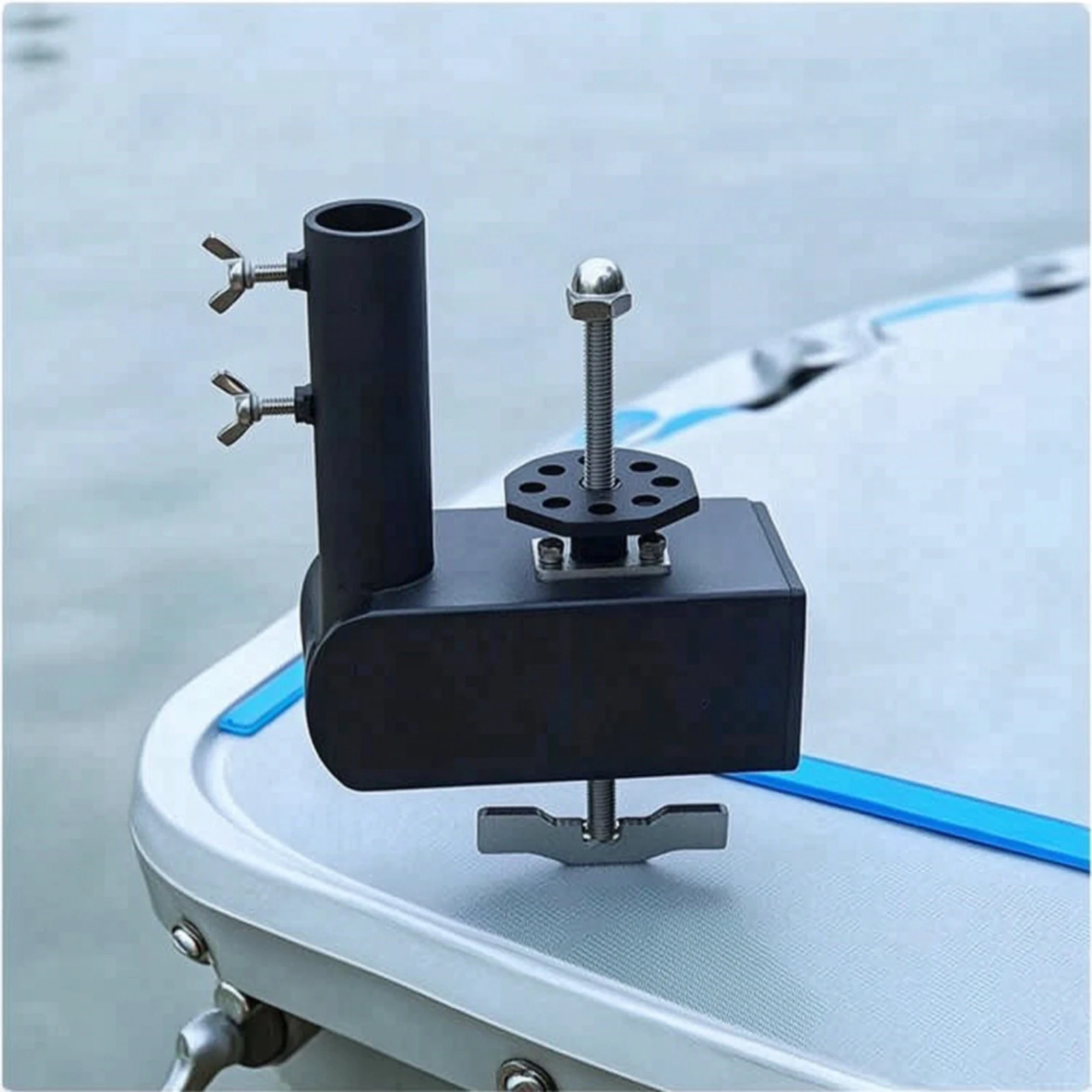 Umbrella Clamp with Spring Stainless Steel Umbrella Holder with Clamp Hardware Heavy Duty Secure for Anglers, Fishing Platform