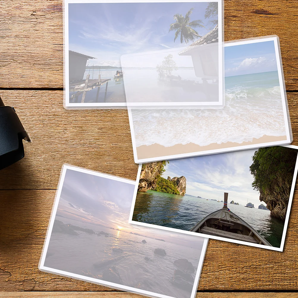 

50Pcs Hard Plastic Card Protector Sleeves Clear Photo Holders for Postcards Waterproof Thin Page Protectors Postcard Sleeves