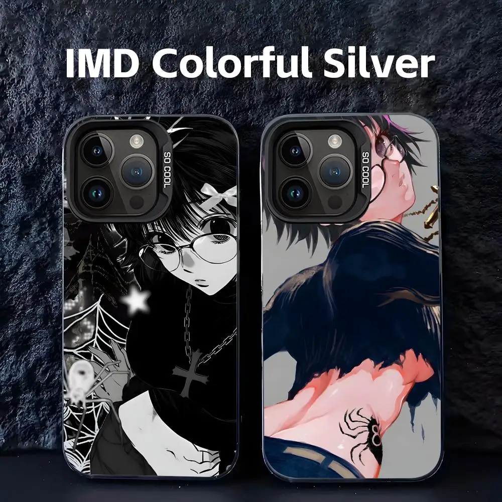 Чехол для телефона Hunter x Hunter Shizuku Murasaki IMD Colorful Silver Подходит для iPhone 16, 15, 14, 13, 12, 11 XS Pro Max