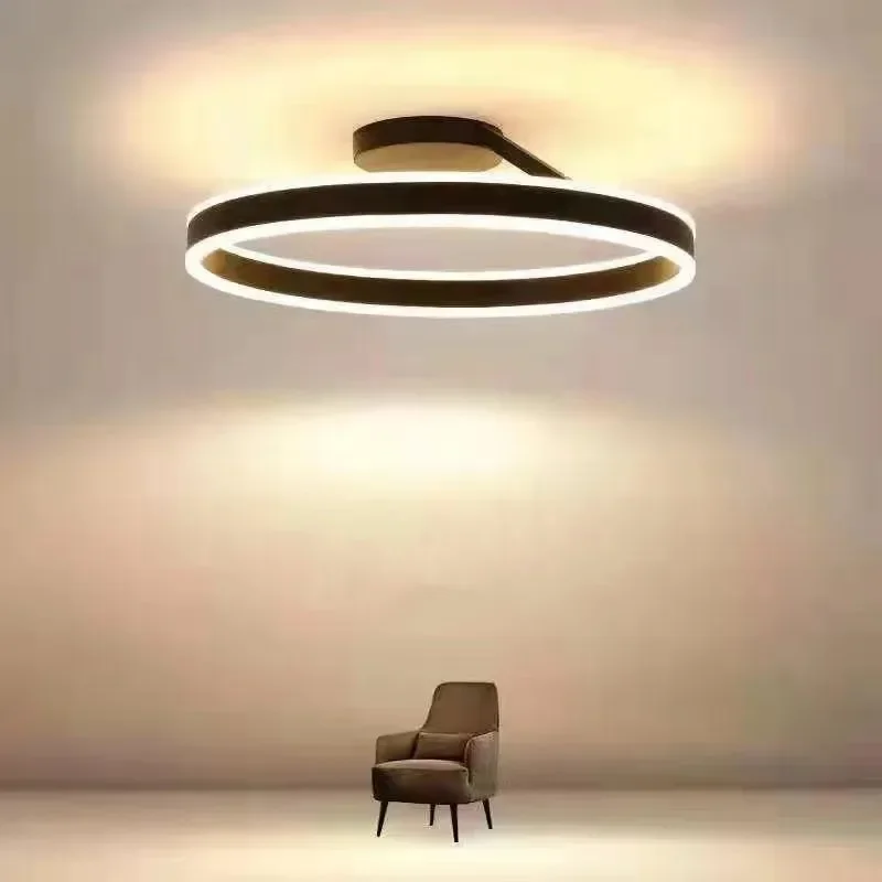 

Nordic Ring Led Ceiling Chandelier Dimmable for Dining Room Kitchen Bedroom Hallway Pendant Lights Home Decor Lusters Fixture