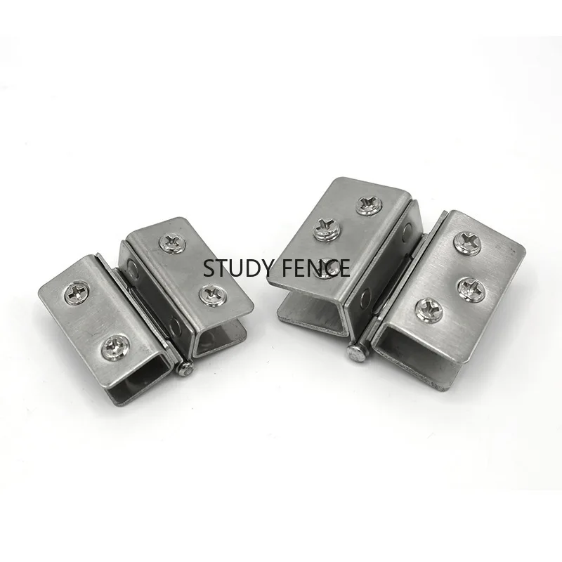 Stainless Steel Bathroom Door Glass Hinges Cabinet Door Glass Hinges Double Sided Hinges Glass Perforation Household Hardware
