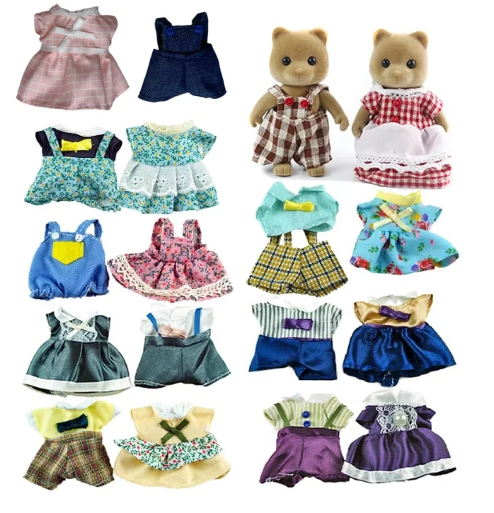 

1:12 Forest animal family house 24 kinds of girl pretend doll accessories children simulation toy rabbit clothes miniature