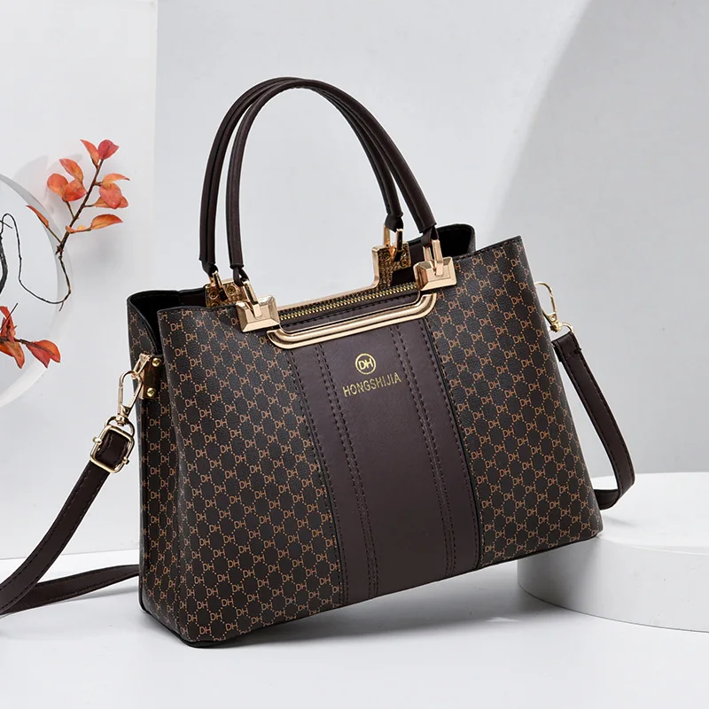 

Atmospheric elegance handbag large capacity fashion printed retro large bag shoulder messenger bag