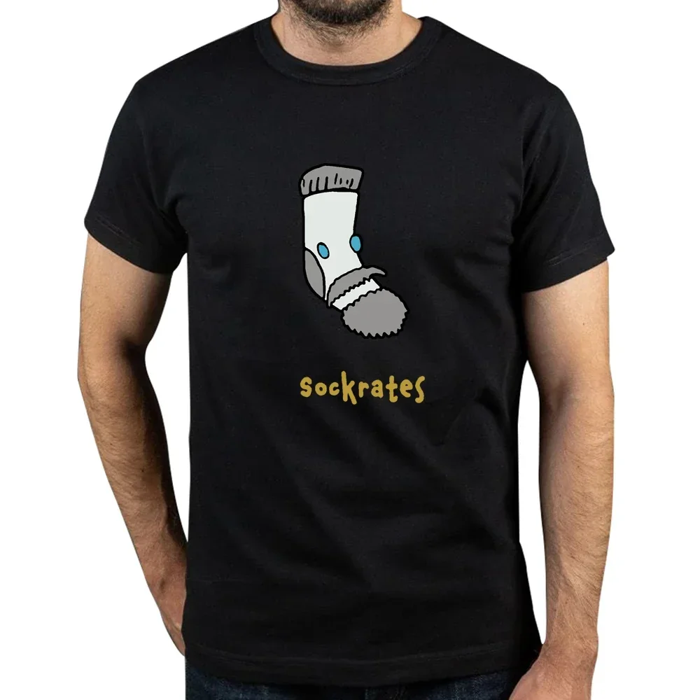 

Philosopher Socrates Sock Philosophy T-shirt Summer Fashion High Quality Printing Graphic Funny 100%Cotton Short Sleeve Tee