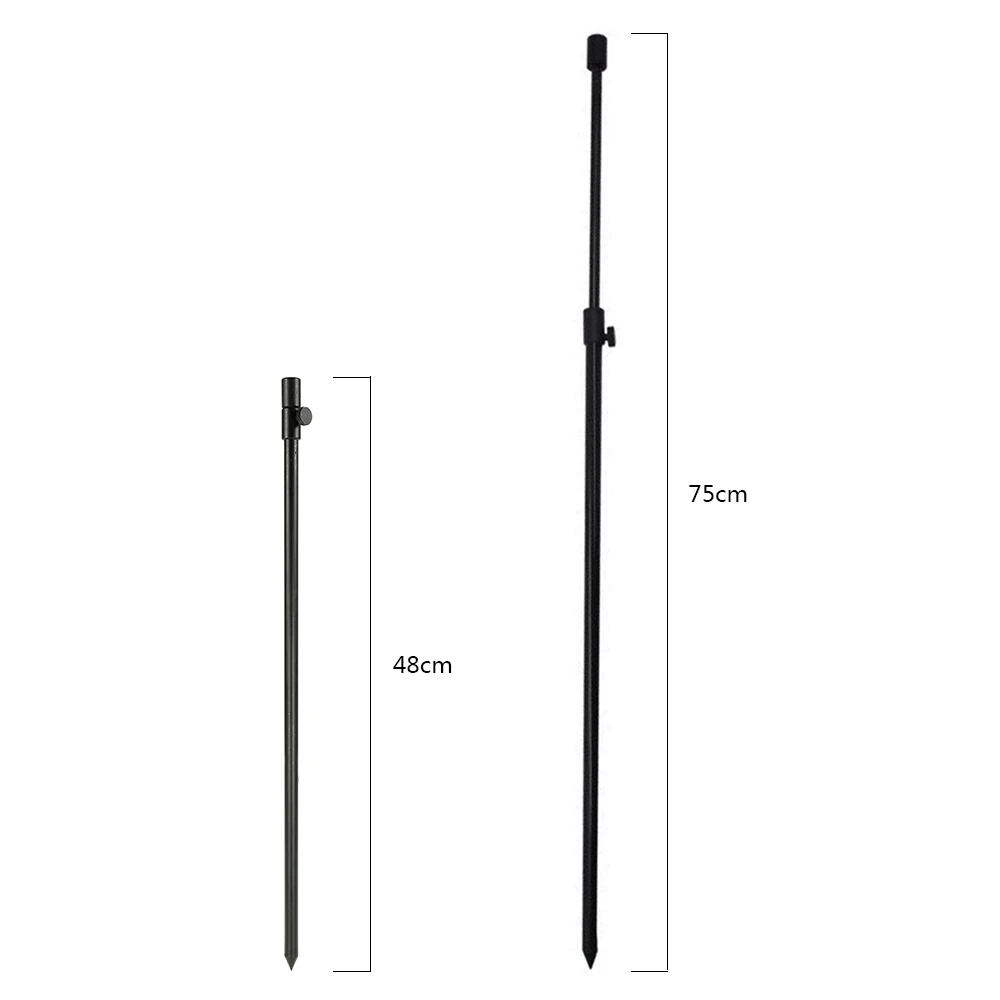 48-75cm Extending Aluminum Alloy Fishing Bankstick Adjustable Carp Fishing Bank Stick Fishing Rod Pod Rest for Bite Alarm view 2