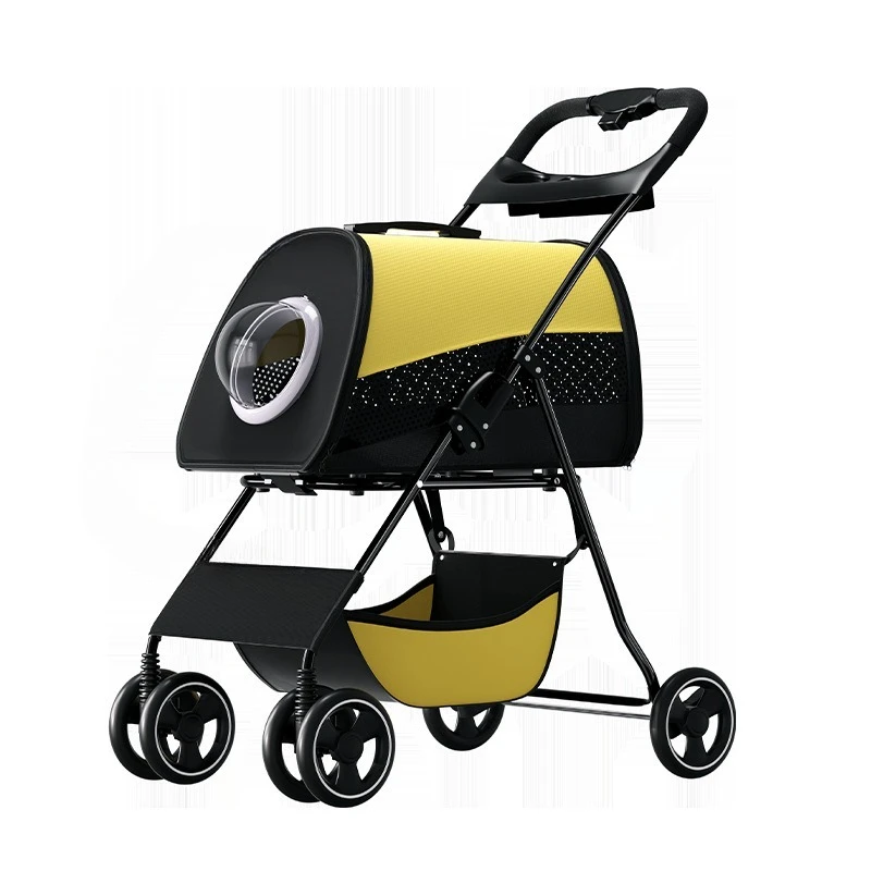 عربة الحيوانات الأليفة الخارجية، مدرب سفر للقطط والكلاب، عربة متعددة الوظائف وخفيفة الوزن وقابلة للطي وقابلة للفصل #1