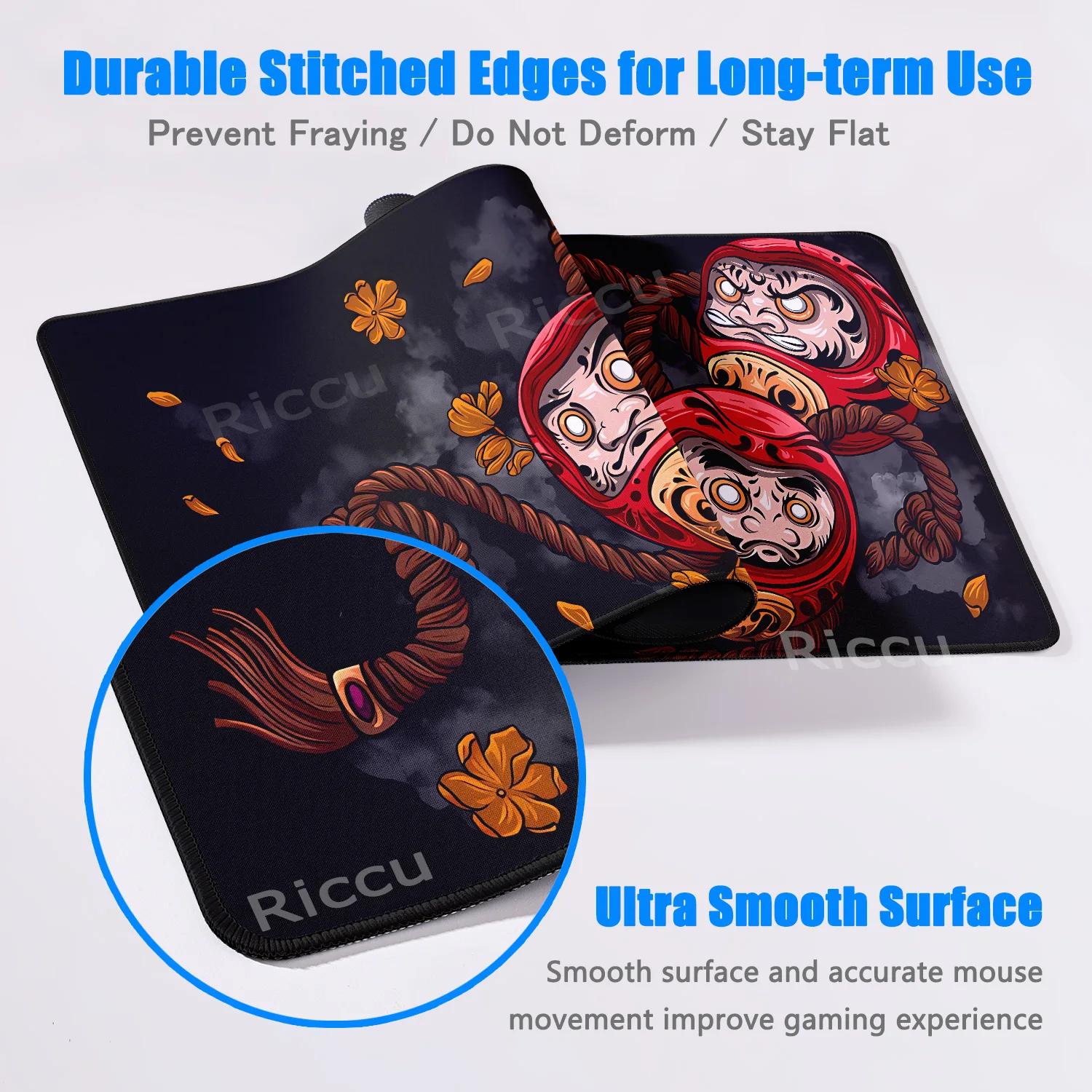 داروما ماوس الوسادة دارما لوحة المفاتيح توسيع منصات الكمبيوتر الألعاب بهلوان عدم الانزلاق ألعاب الملحقات XXL الفن مكتب الحصير السجاد الياباني