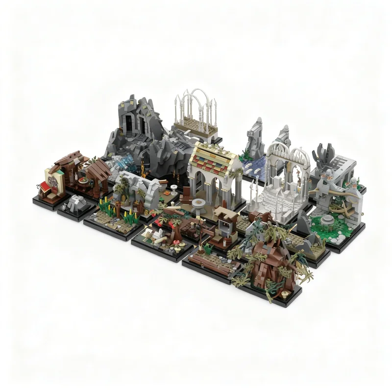

5441pcs MOC Fellowship Ring Mini Mocs Book Hobbit Lord Rings The Model Building Blocks Construction Toys Christmas Gifts Brick