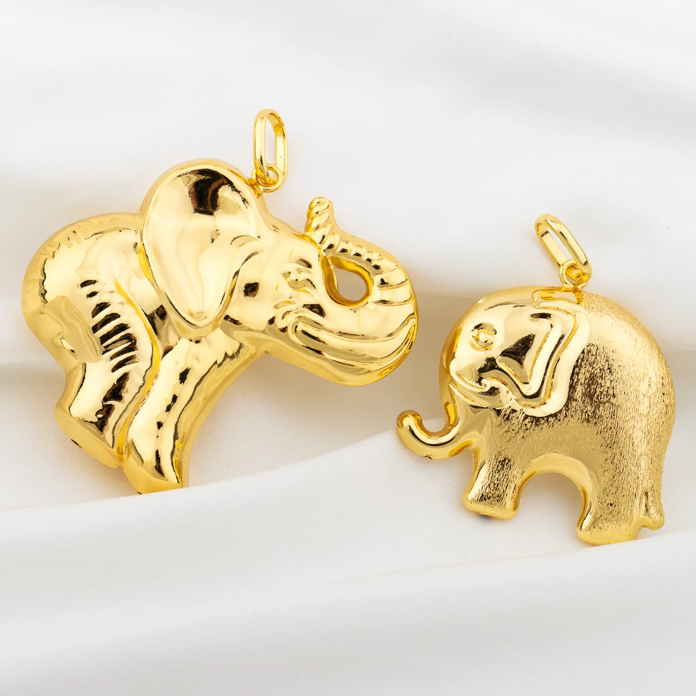 18 Karat vergoldet Anhänger Kupfer Tier Meerjungfrau Elefant Muster Kette Anhänger Frauen Männer Modeschmuck tägliche Kleidung Jubiläum Gi