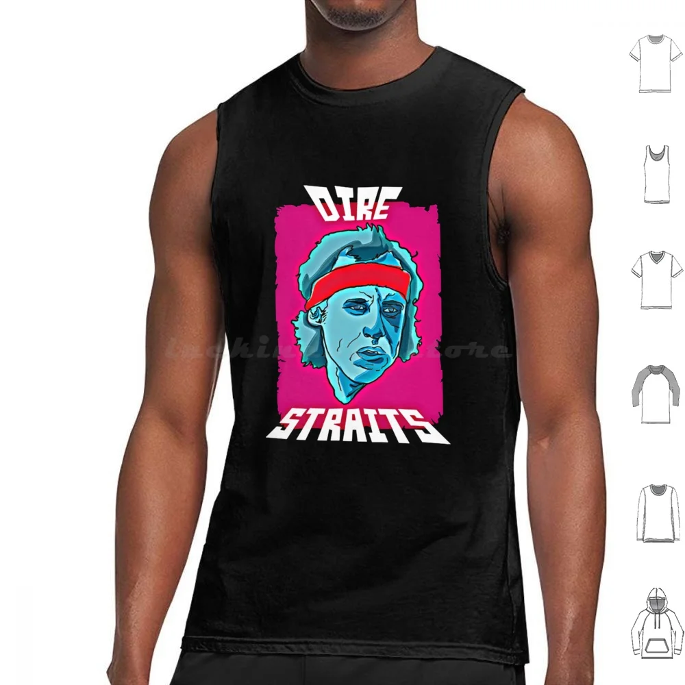 Apuros Camiseta Esencial Tank Tops Vest Sleeveless Dire Straits Straits Dire Music Retro Vintage Band Brothers In Arms