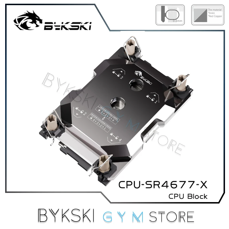 Bykski CPU Water Cooler For Intel 4677 Server Cloud Computing 0.3mm Microwaterway All-Metal Liquid Cooling Block CPU-SR4677-X