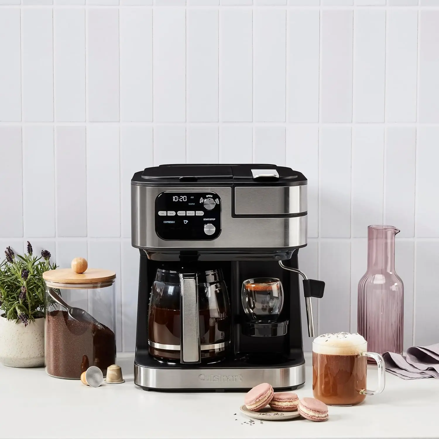 Coffee Center Barista Bar 4-in-1 Coffee Maker, Single-Serve Pods Compatible, Coffeemaker, Three Brewing Sizes, SS-4N1NAS, Black
