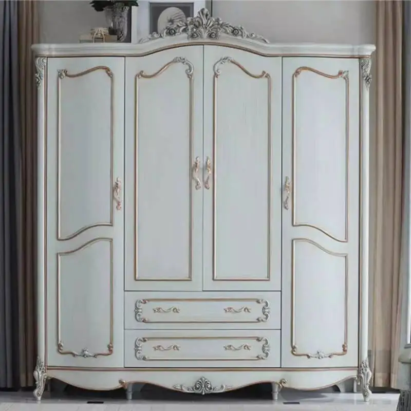 Drawer Adults Wardrobes Closet Wooden Vintage Tall Sliding Space Wardrobes Cute Drawers Saving Guarda Roupas Furniture For Home
