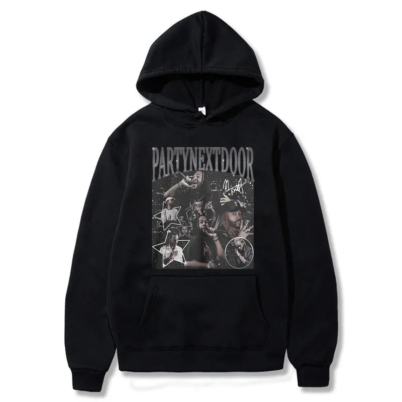 

Толстовка с рисунком рэпера Partynextdoor для мужчин и женщин в стиле хип-хоп, винтажная толстовка большого размера, мужские повседневные флисовые хлопковые толстовки, уличная одежда