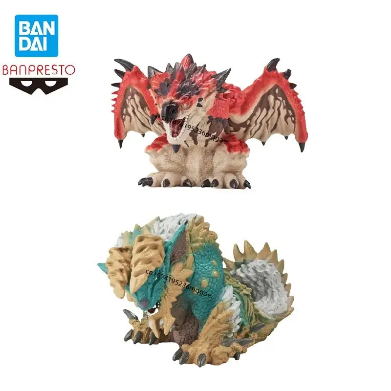 

In Stock Bandai Monster Hunter Zinogre Rathalos Anime Action Figures Model Collections desktop Ornaments Gift Original
