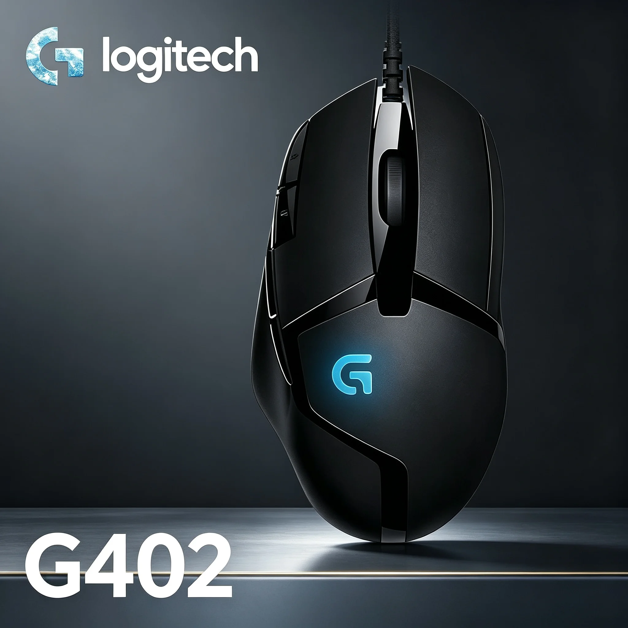Logitech G402 Hyperion Fury Wired Mouse Comfort Ergonomic Grip Gaming Mice For Daily Game And Office Work