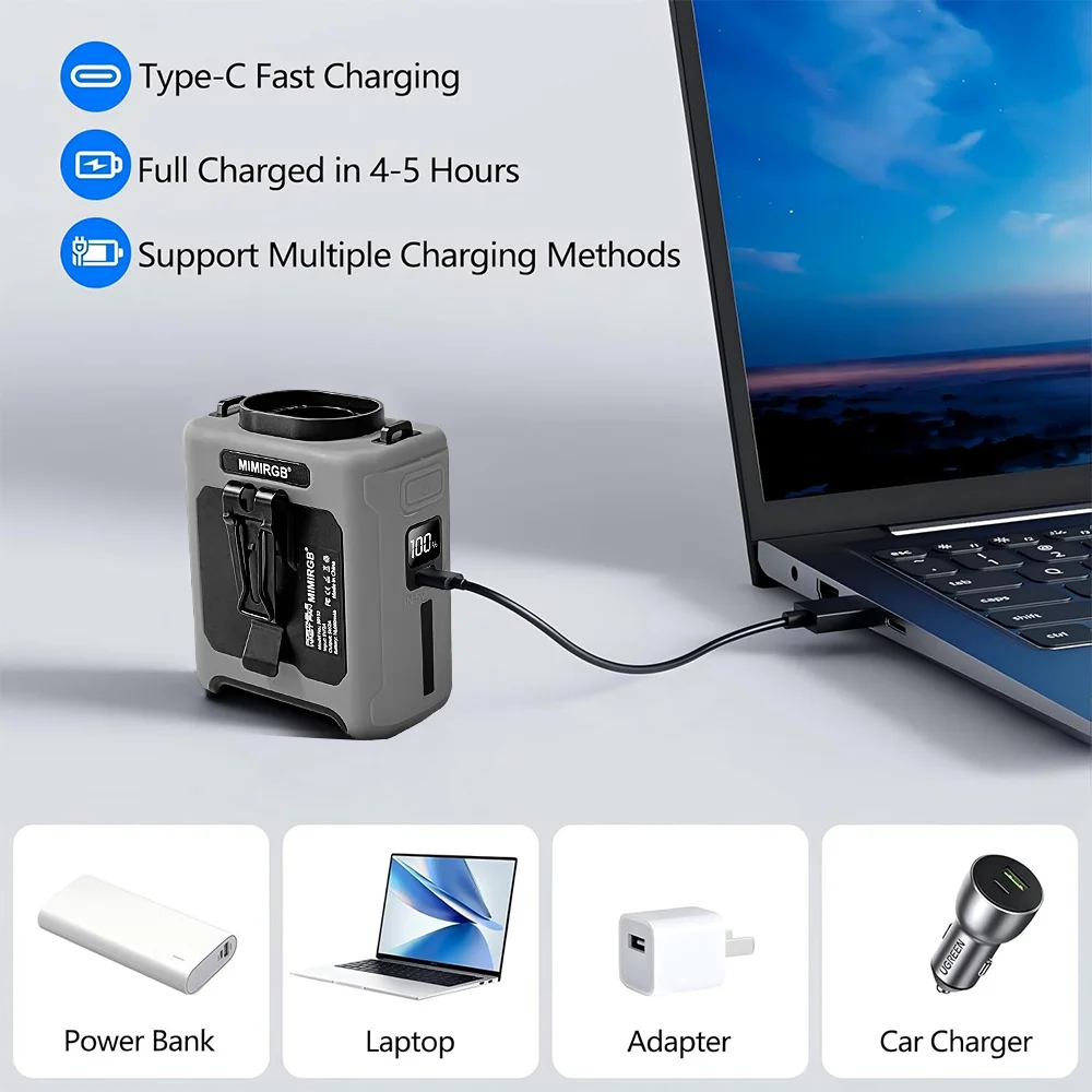 Device showing different speed settings