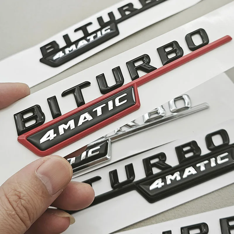شعار توربو 4MATIC شعار السيارة كلا الجانبين الحاجز شارة ملصق لمرسيدس بنز AMG X247 C117 W117 GLE53 GLA45 A45 A35 CLA35 CLA45