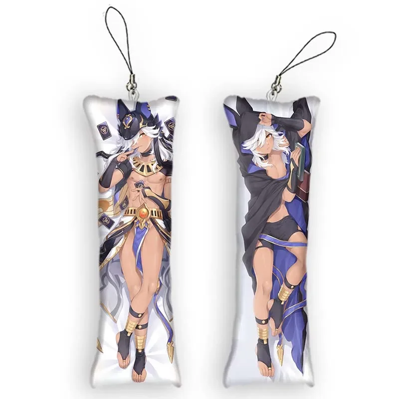 

Genshin Impact Cyno Dakimakura Mini Anime Game Character Cosplay 2 Side Small Pillow Pendant Cute Keychain Bag Hanging Ornament