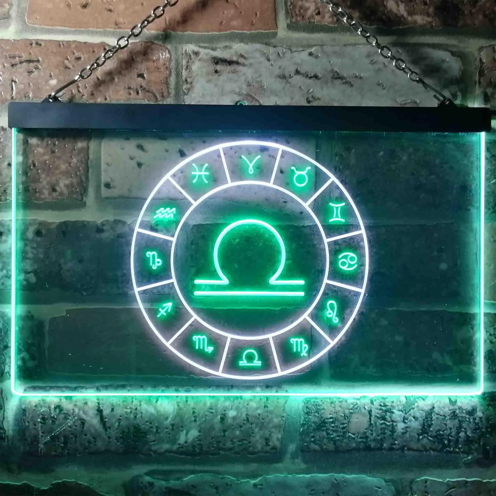 Libra Astrology Zodiac Dual Color Led Neon Sign st6-i3320