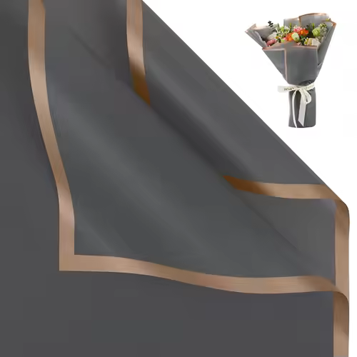 10 Sheets Flower Wrapping Paper with Golden Edges, Waterproof Bouquet Packaging - Ideal for DIY Weddings & Birthdays - Image 15