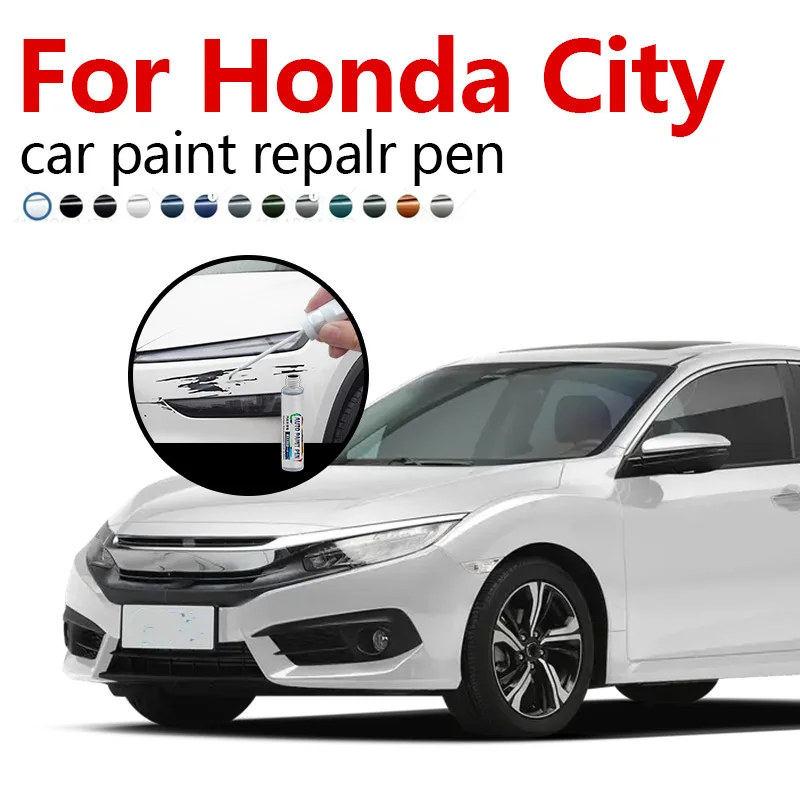 Paint Repair Pen Touch Up Scratch Remover DIY Auto Accessories Black White For Honda City 1981-2025 GM2 /GM3 GM6 / GM7 / GM8 GN