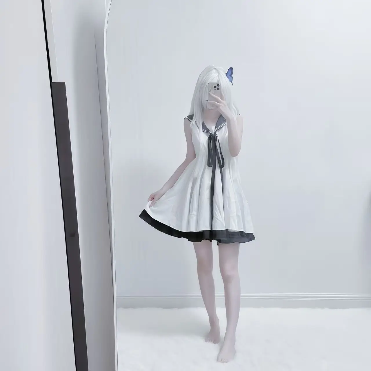 

Cosplay costume GINKA Shinomiya Ginka Cosplay School Uniform Sailor Collar A-line Dress Set