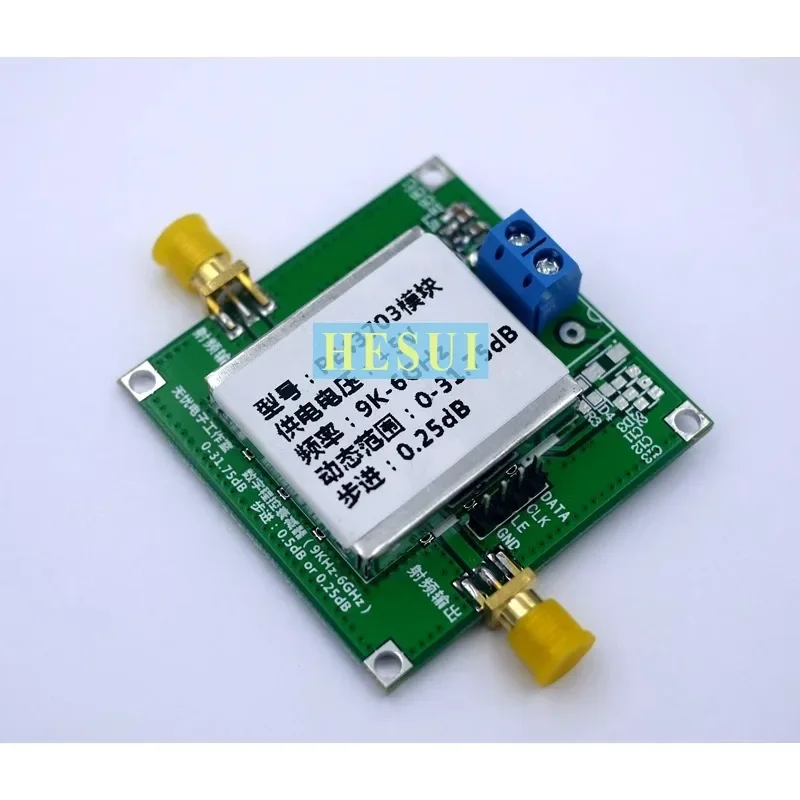 Digital RF attenuator module PE43703 9K~6GHz 0.25dB stepping to 31.75dB