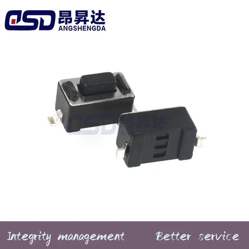 

20 light touch switches, directly inserted button microswitches, 3 * 6 * 4.3mm 2-pin patch, light touch switch, black