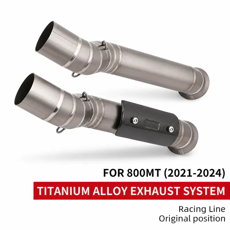 Slip On Exhaust for CFMOTO 800MT CF800-5A 2021 2022 Motorcycle Titanium Alloy Middle Tube Link Pipe Moto Modify Escape