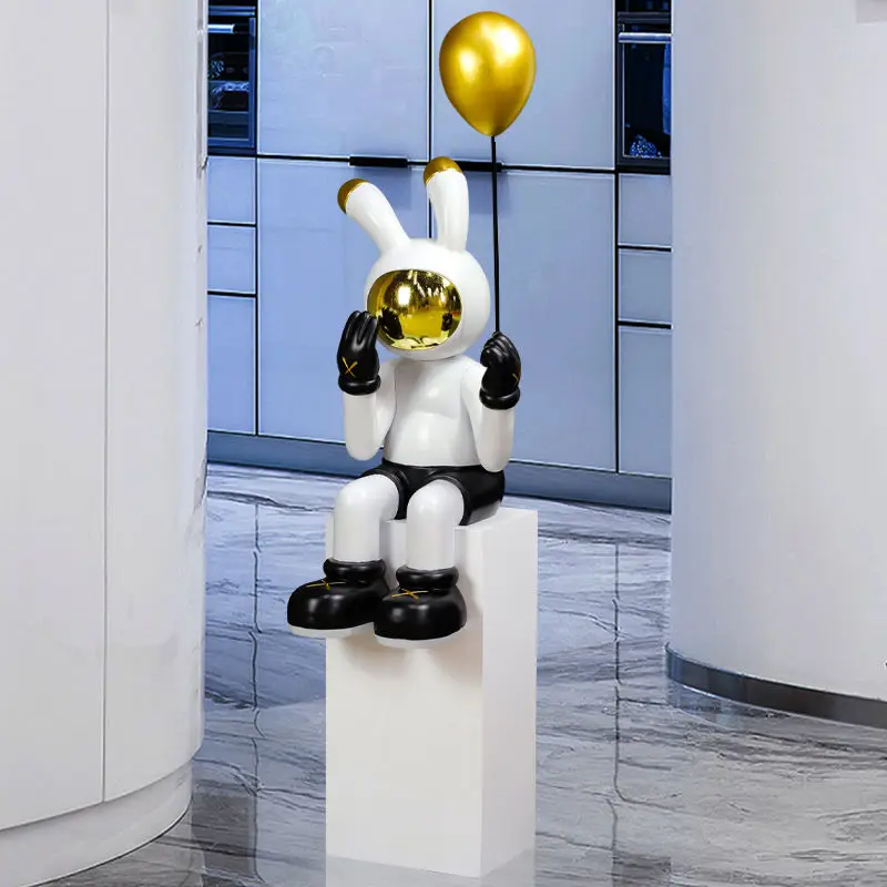 High-end Internet Celebrity Astronaut Sculpture, Living Room TV Cabinet Large Astronaut Floor-standing Ornament, Home Decoration