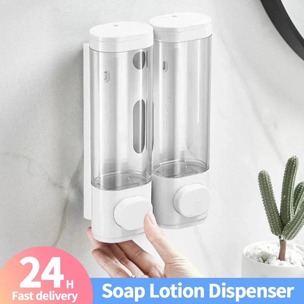 

Дозатор жидкости на 300 мл, настенный ручной дозатор мыла для рук, безударный дозатор мыла, многоразовый для дома, отеля, ресторана