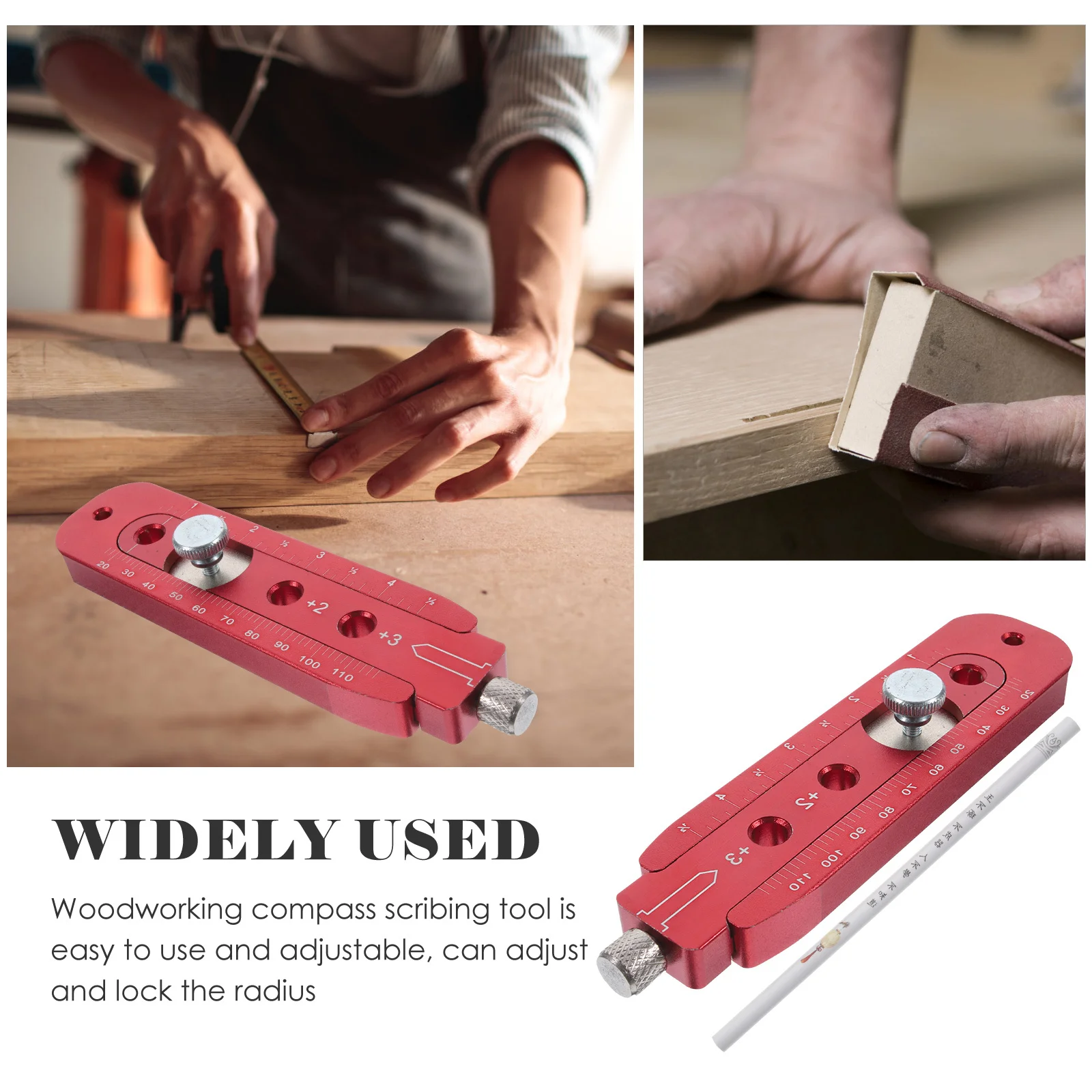 بوصلة النجارة، بوصلة قابلة للتعديل، أداة رسم دائرية دقيقة، أدوات تخطيط النجارة، نجار