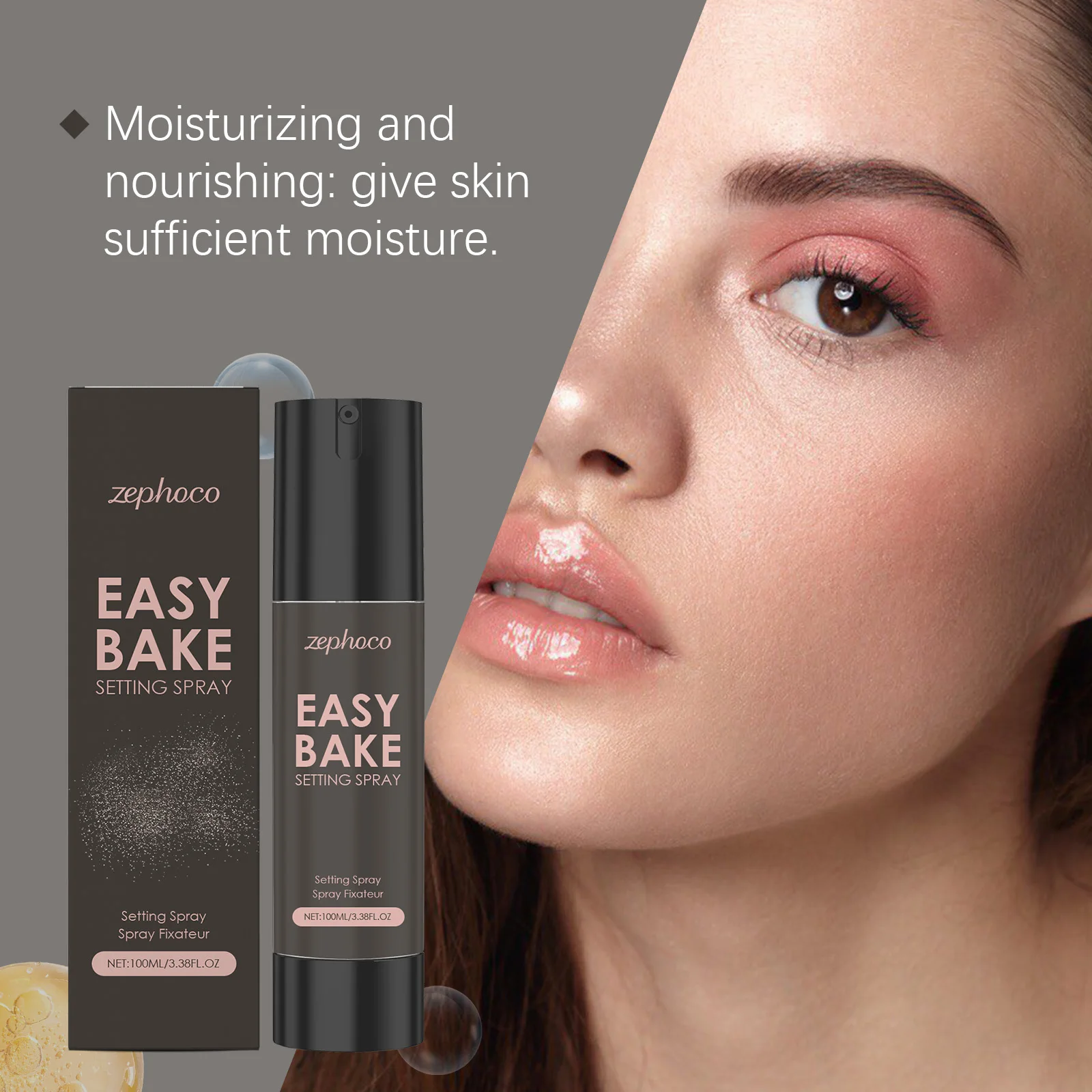 Setting Spray Waterproof and Long-Lasting Makeup Natural Lightweight Oil Control Quick-Drying Hold Sweat-Proof Finishing Spray