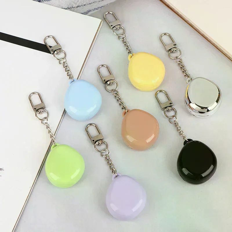 Colorful Keychain Empty Makeup Compact Diy Refill Case With Aluminum Tray Portable Cosmetic Storage Small Blush Container