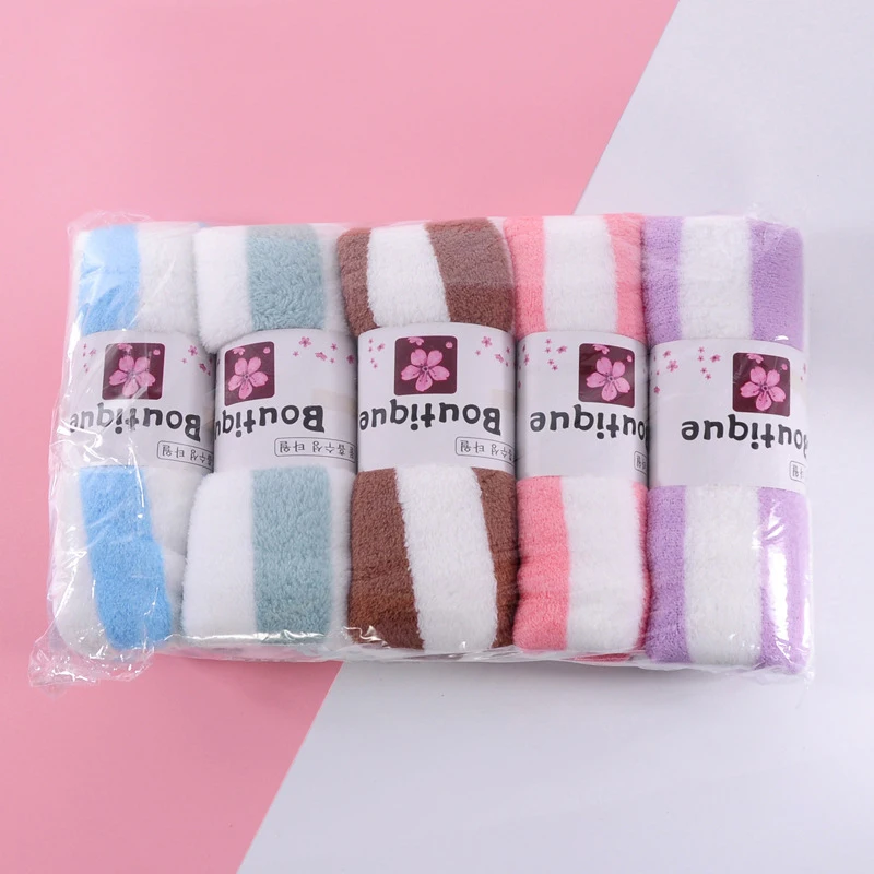 Microfiber Swim Bath Towels Stripes Absorbent Quick Drying Bath Towel Sets Soft Adults Face Hand Towels Bathroom