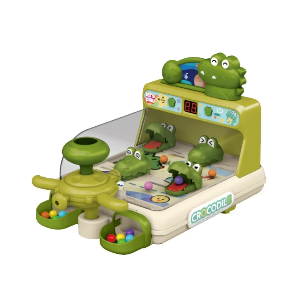 Pinball Crocodile Table billes jeu musique et lumière multijoueur Crocodile billes améliorer la vitesse de réaction marquage athlétisme