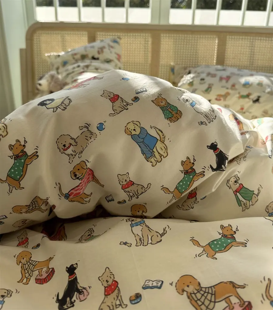 

Fashion cute cartoon dog bedding set kid teen 1.2 1.5 1.8,twin full queen cotton home textile bed sheet pillow case quilt cover